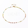 Faceted Glass Beaded Necklaces NJEW-JN03278-02-1