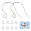 5 Pairs 925 Sterling Silver Earring Hooks STER-BBC0006-49S-1