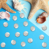 38Pcs 1-Hole Alloy Buttons BUTT-CY0001-20MS-3