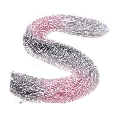 Transparent Gradient Color Glass Beads Strands GLAA-G101-2mm-02-1