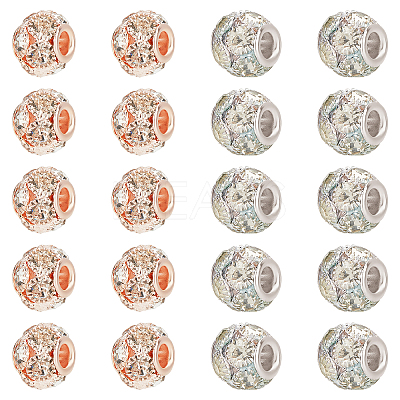 20Pcs 2 Colors Brass Beads RB-AR0001-07-1