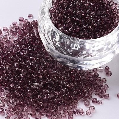 Transparent Round 12/0 Glass Seed Beads SEED-A004-2mm-16-1