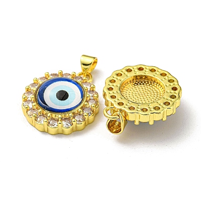 Golden Brass Pendants KK-L209-008G-01-1