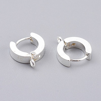 201 Stainless Steel Huggie Hoop Earrings Findings STAS-A167-01C-S-1