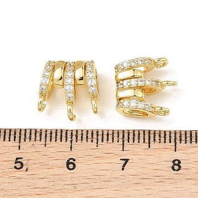 Brass Micro Pave Clear Cubic Zirconia Pendant Bail CU-CBA5CB0-06G-1