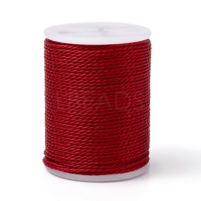 Round Waxed Polyester Cord YC-G006-01-1.0mm-32-1