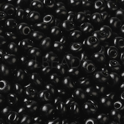 6/0 Opaque Baking Paint Glass Seed Beads SEED-M012-02A-12-1