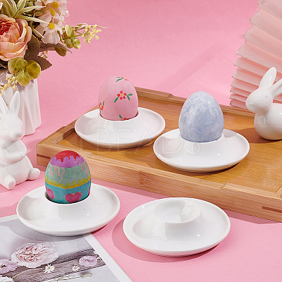 Ceramic Easter Egg Holders AJEW-WH0083-34-1