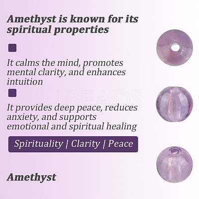 Natural Grade B Amethyst Beads G-PA0002-59A-1