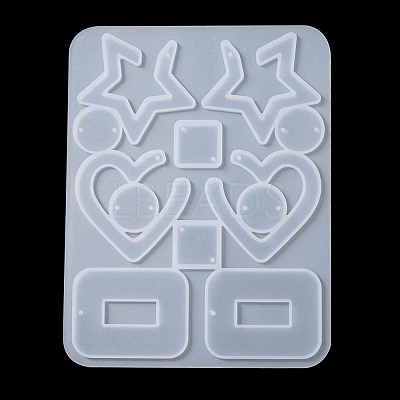 Mixed Shape Pendant & Links Silicone Molds DIY-YW0006-71-1