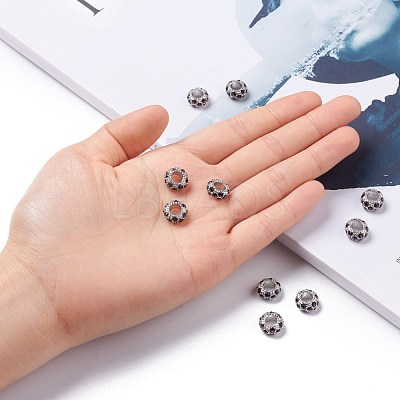 Alloy Rhinestone European Beads CPDL-H998-2-1
