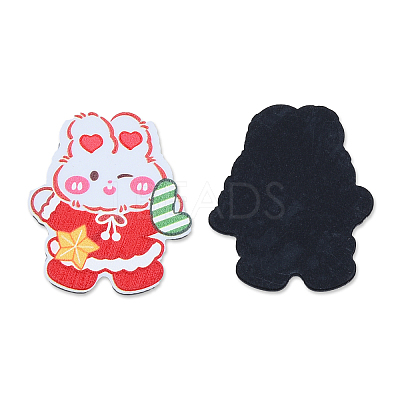 Printed Embossed Opaque Acrylic Cabochons OACR-N135-02B-01B-1