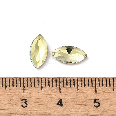 Glass Rhinestone Cabochons RGLA-P037-09B-D337-1
