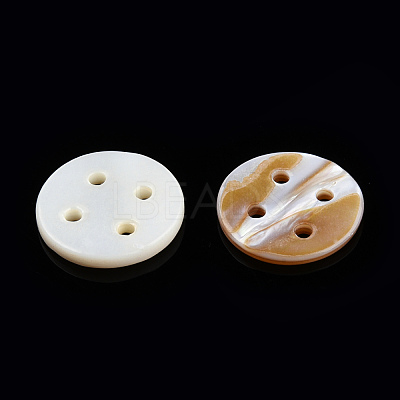 Natural Freshwater Shell Buttons SHEL-N032-216-1