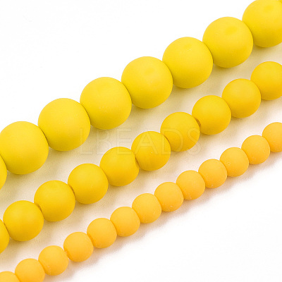 Opaque Glass Beads Strands GLAA-T032-P8mm-MD08-1