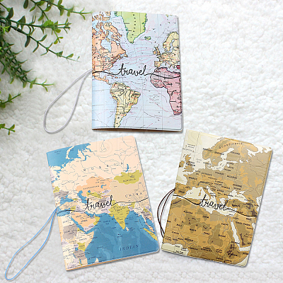 1Pcs Imitation Leather Passport Holder Cover Case AJEW-CN0001-12C-1