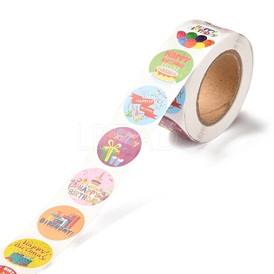 Birthday Themed Pattern Self-Adhesive Stickers DIY-E023-08K-1