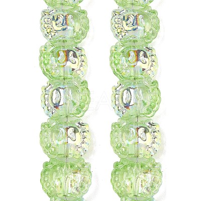 Electroplate Baking Paint Transparent Glass Beads Strands GL-CBA17FF-01D-1