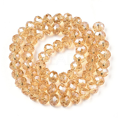 Electroplate Glass Beads Strands EGLA-A034-T6mm-A30-1