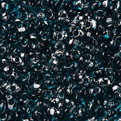 Picasso Spray Painted Glass Seed Beads SEED-T006-04-11-1