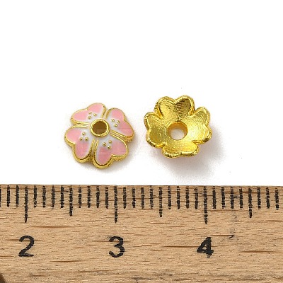 Alloy Enamel Beads Caps X-FIND-G074-02D-1