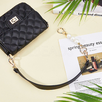 Imitation Leather Bag Straps & Plastic Imitation Pearl Beaded Extender FIND-WH0126-373A-1