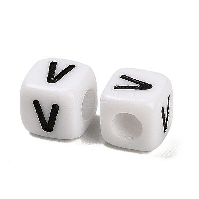 Opaque Acrylic Beads OACR-S076-01V-1