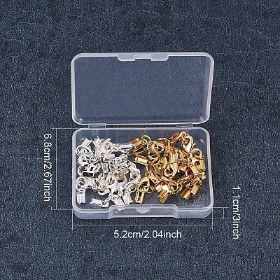Rack Plating Brass Lobster Claw Clasps with Clip Ends KK-PH0035-34-1