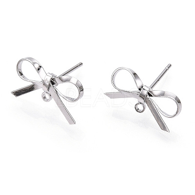 Brass Stud Earring Findings KK-S350-013P-1