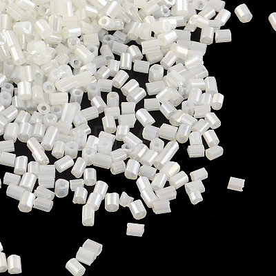 Pearlized Glass Bugle Beads SEED-R011-141-1