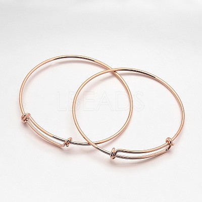 Adjustable Brass Bangles Making X-BJEW-E218-01RG-1