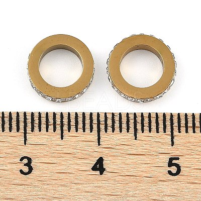 Ion Plating(IP) 304 Stainless Steel European Beads STAS-Z090-03G-01-1