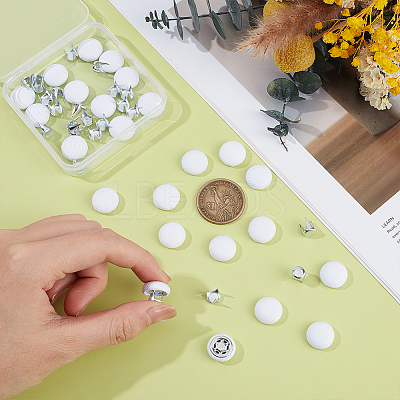 24 Bags Flat Round Cloth Cap Nail Buttons BUTT-BC0001-21C-1