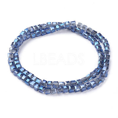 Electroplate Glass Bead Strands EGLA-R064-4mm-M-1