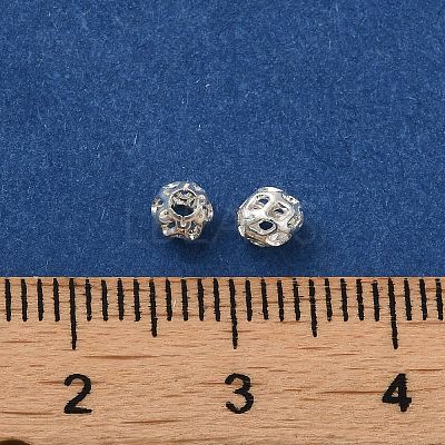 Brass Hollow Spacer Beads KK-P249-03A-S-1