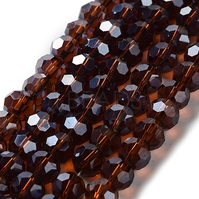Electroplate Glass Bead Strands EGLA-R015-8mm-18-1