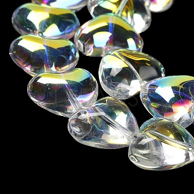 Electroplate Glass Beads Strands X-EGLA-B008-01A-AB02-1