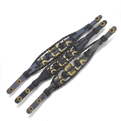 Imitation Leather Bracelet Making MAK-R024-01-1