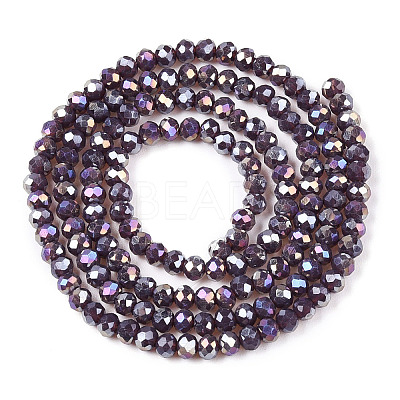 Electroplate Glass Beads Strands EGLA-A044-P2mm-B11-1