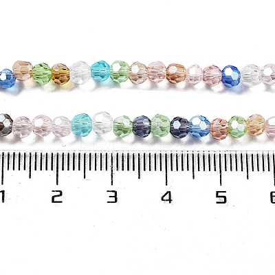 Electroplate Transparent Glass Beads Strands EGLA-A035-T4mm-HA01-1