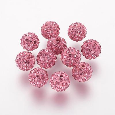 Polymer Clay Rhinestone Beads RB-K050-10mm-C25-1