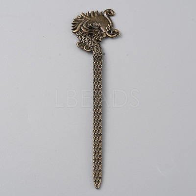 Alloy Dragon Hair Sticks MRMJ-WH0077-102A-AB-1