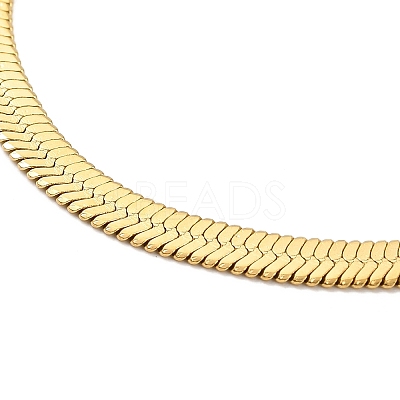 Ion Plating(IP) 304 Stainless Steel Herringbone Chain Bracelet for Men Women BJEW-E058-01C-G-1