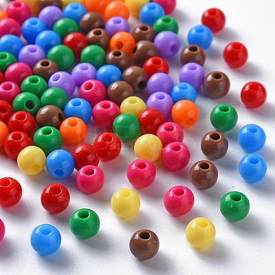 Opaque Acrylic Beads X-MACR-S370-C6mm-M2-1