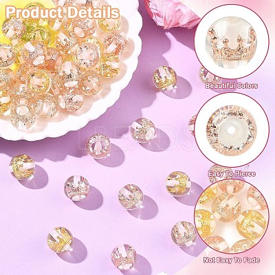 8Pcs Transparent Resin Beads RESI-YW0005-96C-1