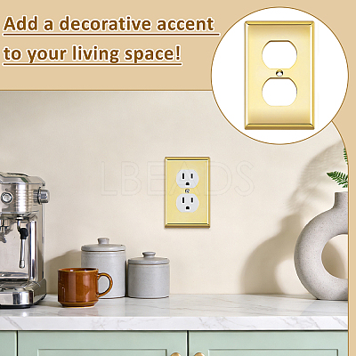 ABS Plastic Receptacle Outlet Wall Plate AJEW-WH0410-464A-01-1
