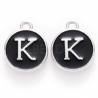Initial Letter A~Z Alphabet Enamel Charms ENAM-YW0002-01-05P-1