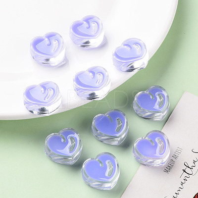 Transparent Enamel Acrylic Beads TACR-S155-004J-1
