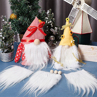 Artificial Wool Gnome Beard Costume Beard DIY-WH0188-94D-1