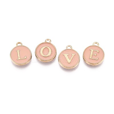 Initial Letter A~Z Alphabet Enamel Charms ENAM-Q437-04-1